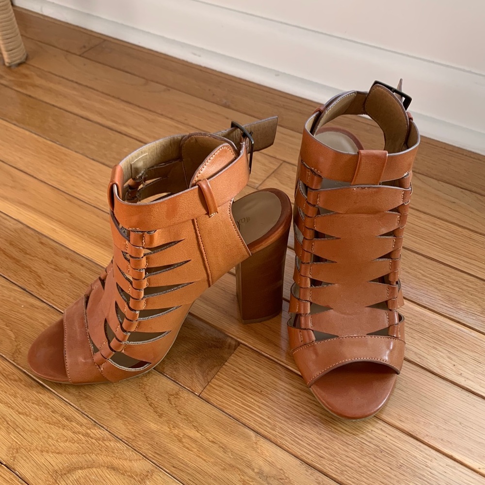 Laser Cut-out Chunky Heels